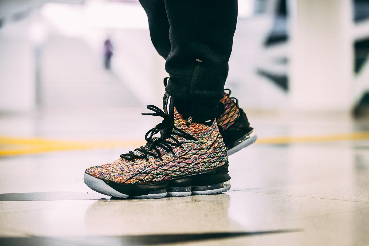 Lebron 15 four store horsemen on feet